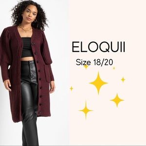 SOLD: ELOQUII Puff Sleeve Sweater Dress Cardian Sz 18/20